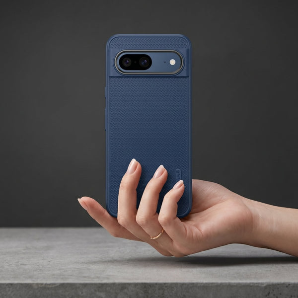 Blue DRAVIK Texture Silicone Case for Google Pixel 8a