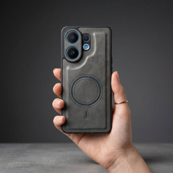 Crest Grey Leather Case for Vivo V60