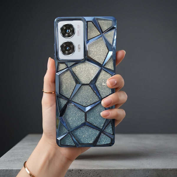 Dazzle Blue Silicone case for Motorola Edge 50 Fusion