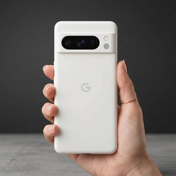 White Camera Original Silicone case for Google Pixel 8 Pro