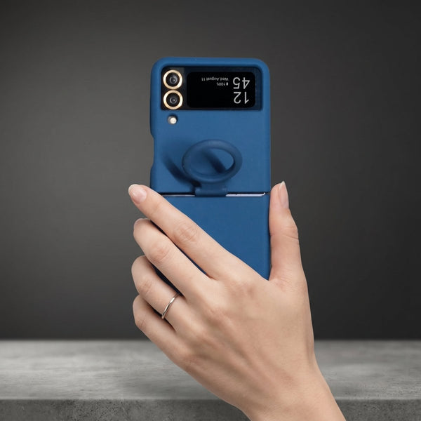 Cosmic Blue Original Silicone case for Samsung Galaxy Z FLIP 4