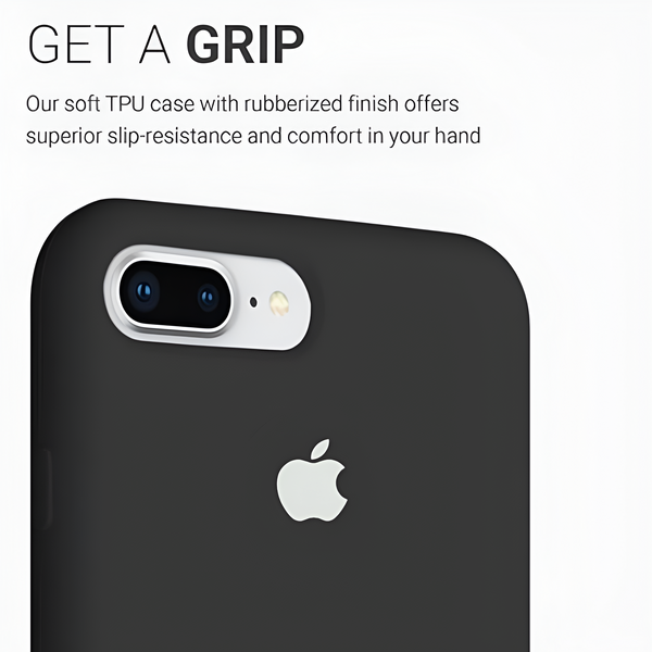 Black Original Silicone case for Apple iphone 7 Plus