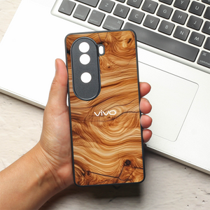Classic Wood metal back case for Vivo V40e