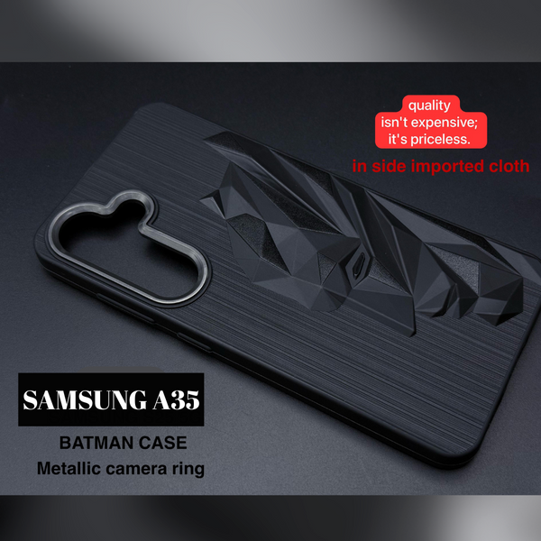 Superhero Engraved logo silicon Case for Samsung A35