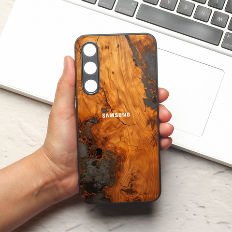 Lava Oak metal back case for Samsung S24 FE