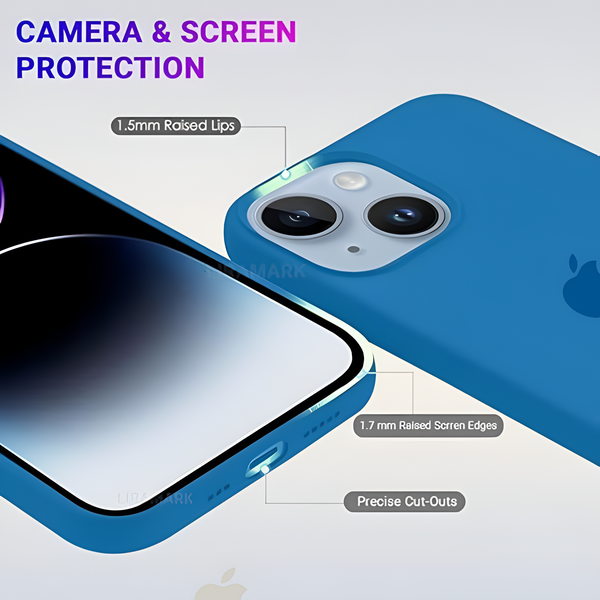 Blue Original Silicone case for Apple iphone 15 Plus
