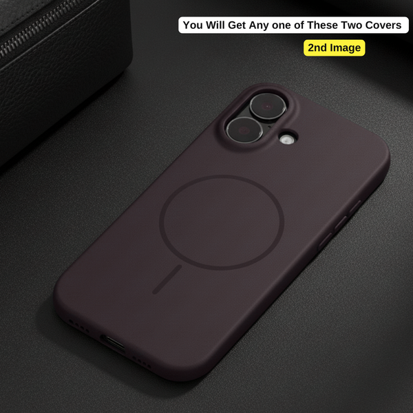CAVEN Dark Brown Silicone case for Apple iphone 16