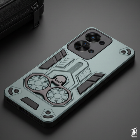 Green Cycle Armor Silicone Case for Oneplus Nord 2T