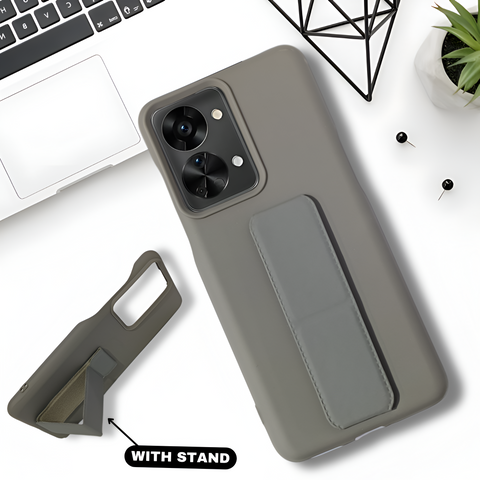 FlexiStand Grey Silicone case for Oneplus Nord 2T