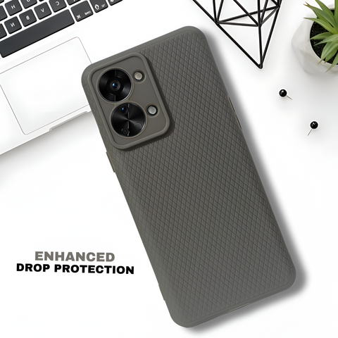 Grey Line Wave Silicone Case for Oneplus Nord 2T