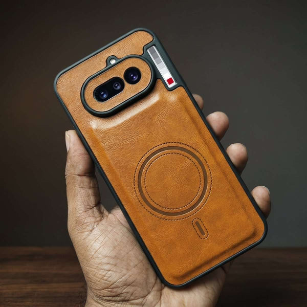 Crest Brown Leather Case for Nothing Phone 4a