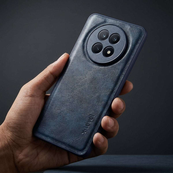 X-LEVEL Blue Leather Case for Realme 12x