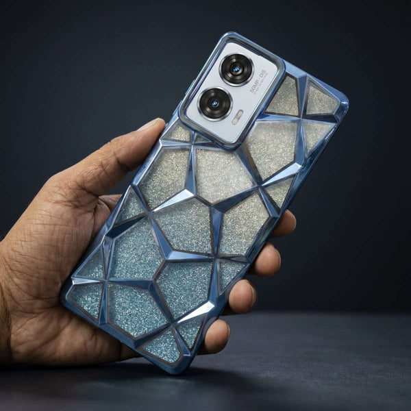 Dazzle Blue Silicone case for Motorola Edge 50 Fusion
