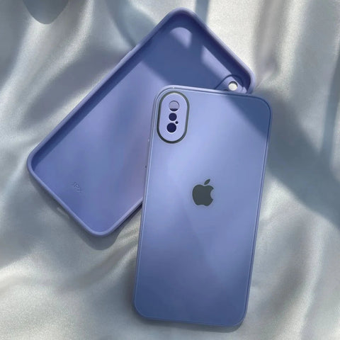 Purple camera Safe mirror case for Apple Iphone X/Xs