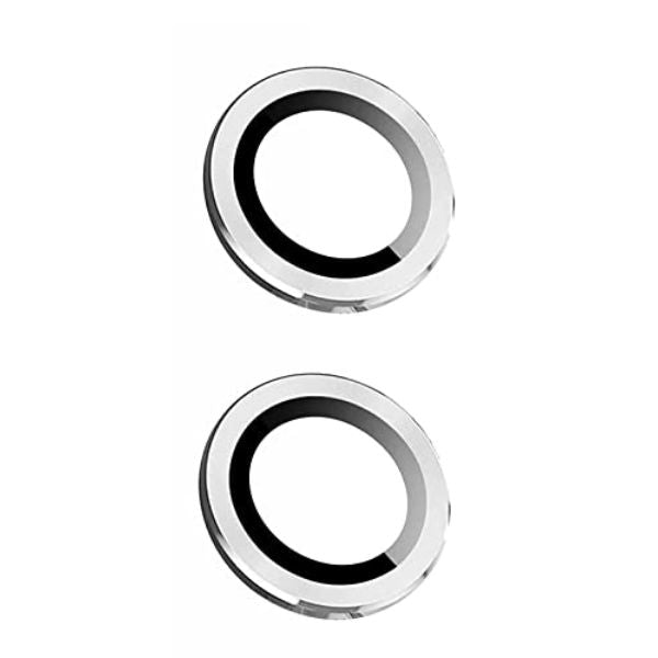 Silver Metallic camera ring lens guard for Apple iphone 15 Plus
