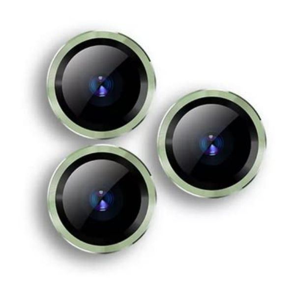 Green Metallic camera ring lens guard for Apple iphone 15 Pro