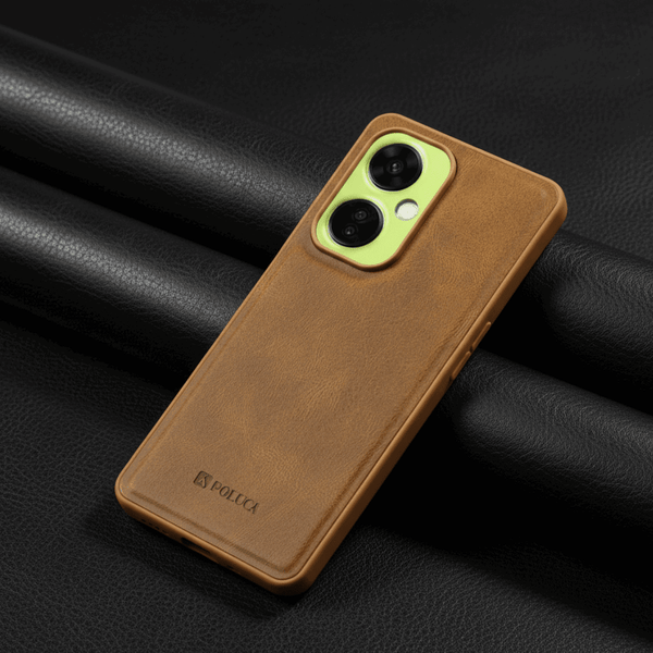 Brown Standard Leather Case for Oneplus Nord Ce 3 Lite