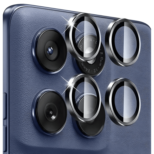 Black Metallic camera ring lens guard for Motorola Edge 70