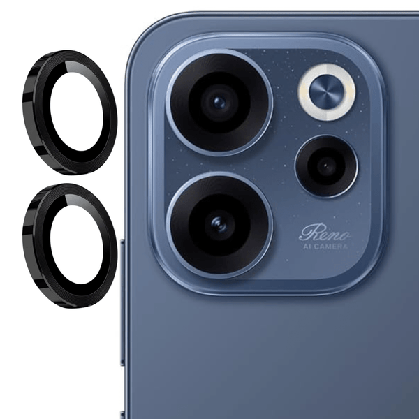 Black Metallic camera ring lens guard for Oppo Reno 15 Pro Mini