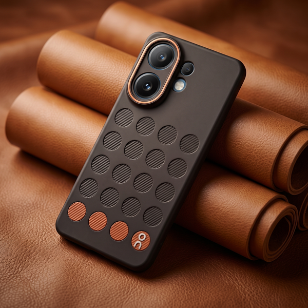Stack Black (ORANGE CIRCLE) Silicone Case for Vivo V60