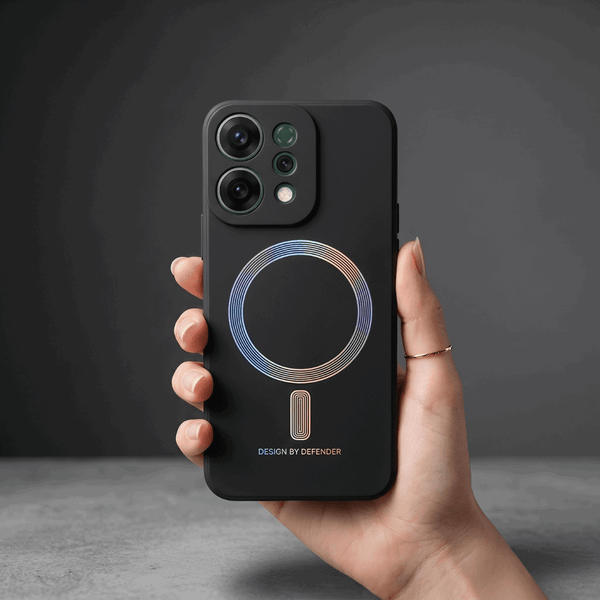 Black DEFEND Rainbow Case for Oppo Reno 14