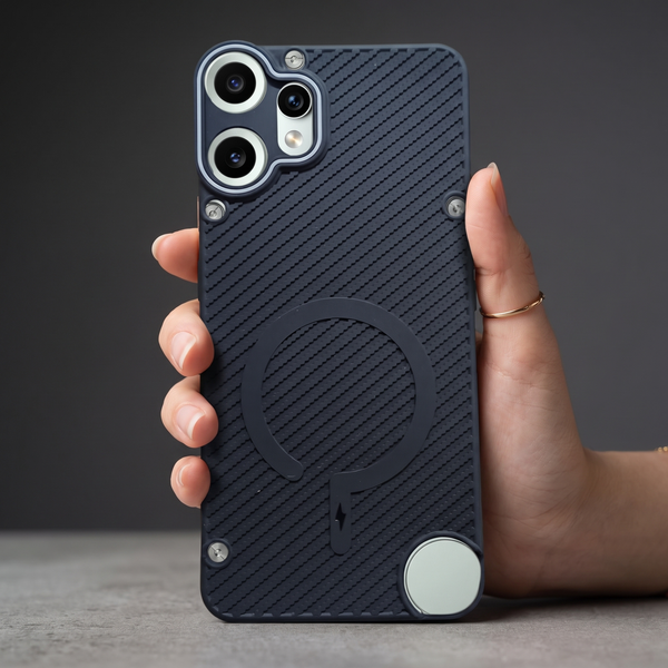 Gripon Black (Grey RING) Silicone Case for CMF PHONE 2 PRO