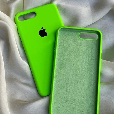 Neon Green Original Silicone case for Apple iphone 8 Plus