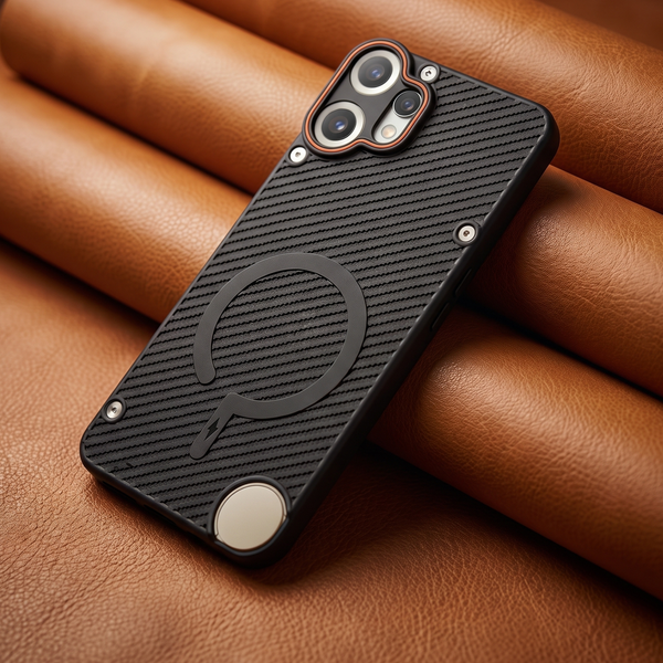 Gripon Black (ORANGE RING) Silicone Case for CMF PHONE 2 PRO