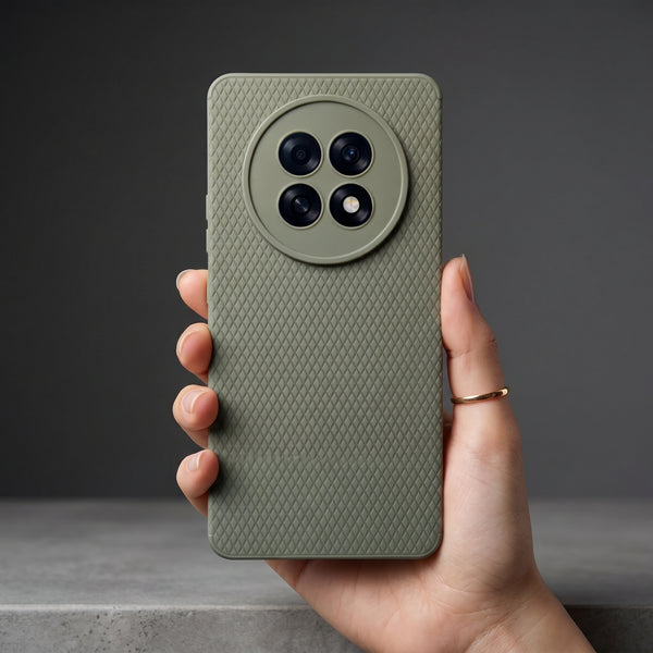 Grey Line Wave Silicone Case for Oppo F31 Pro Plus