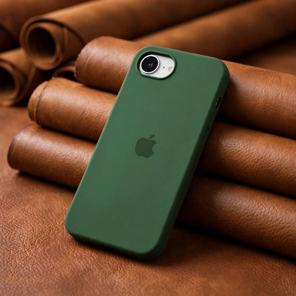 Dark Green Original Silicone case for Apple iphone 16e