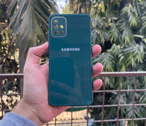 Dark Green camera Safe mirror case for Samsung A51