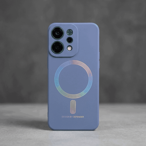 Blue DEFEND Rainbow Case for Oppo Reno 14