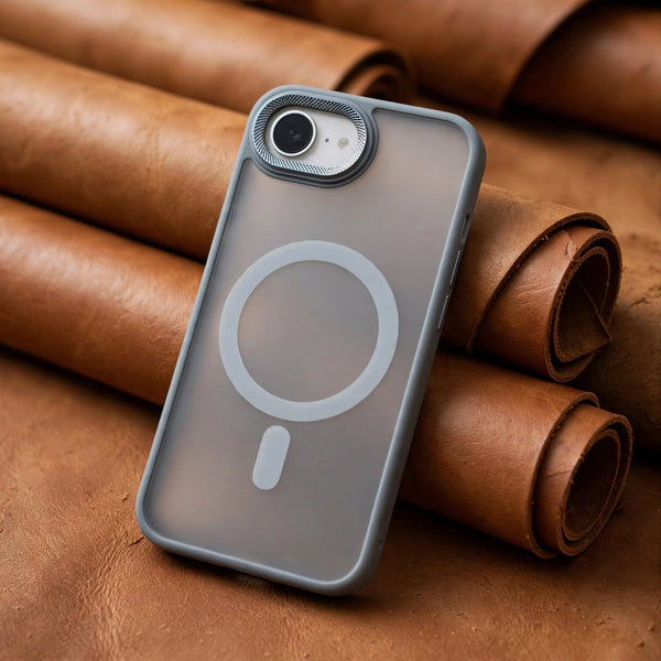 Ringmag Matte Grey case for Apple iphone 16e
