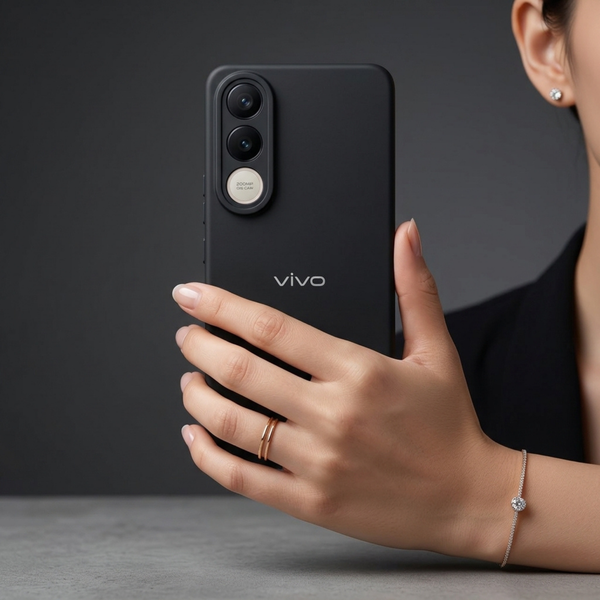 Black Camera Original Silicone case for Vivo V70 Fe
