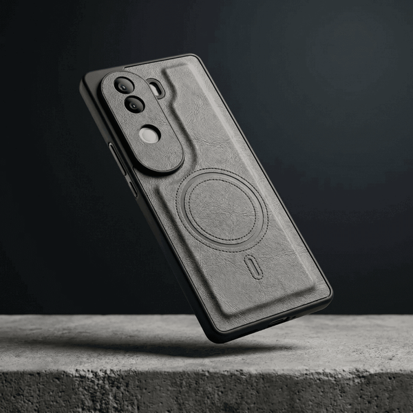 Crest Grey Leather Case for Vivo V40e