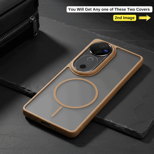 KYRON Brown Matte Case for Vivo V40