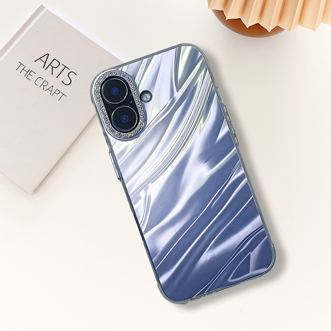 Silver Ripple Case for Apple Iphone 16
