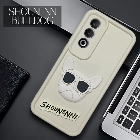 Cream SHOUNENN BULLDOG Silicone case for Oneplus Nord CE 4