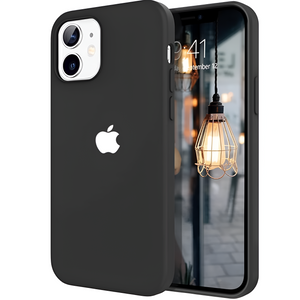 Black Original Silicone case for Apple iphone 12