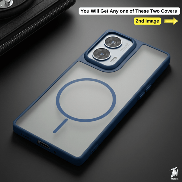 KYRON Dark Blue Matte Case for Motorola Edge 50 Fusion