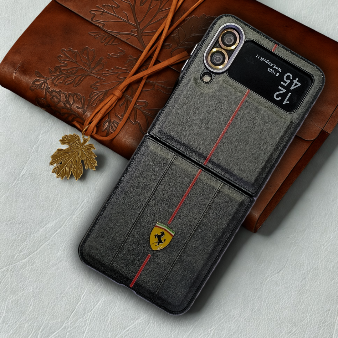 Ferra 2 Red Line Leather Case for Samsung Galaxy Z FLIP 4