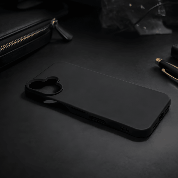 Black Silicone Case for Apple Iphone 16