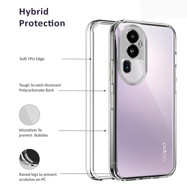 SilicaClear Transparent Silicone Case for Oppo Reno 10 Pro Plus