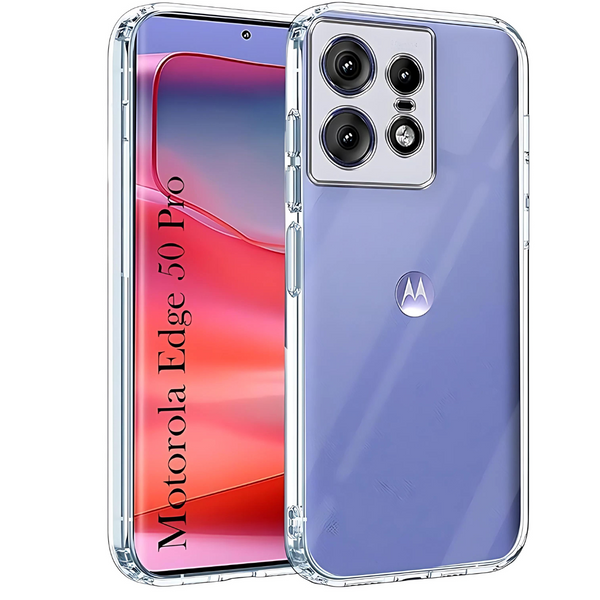 SilicaClear Transparent Silicone Case for Motorola 50 Pro