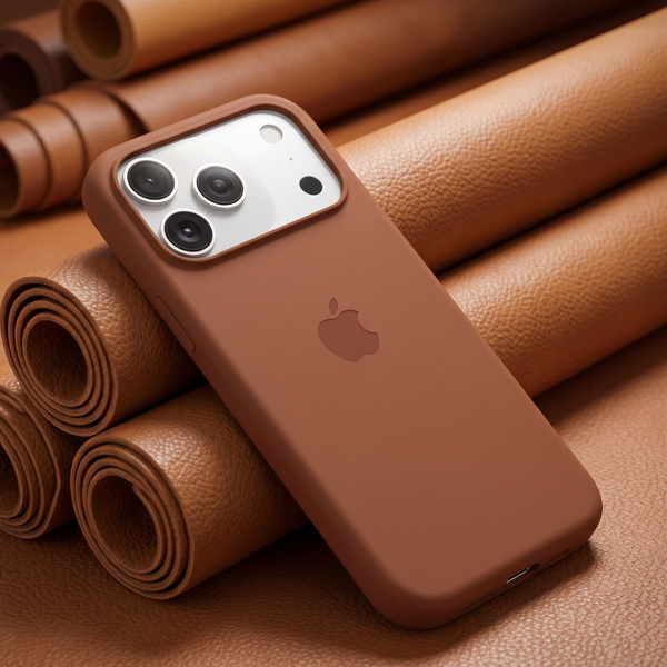 Brown Original Silicone case for Apple iphone 18 Pro