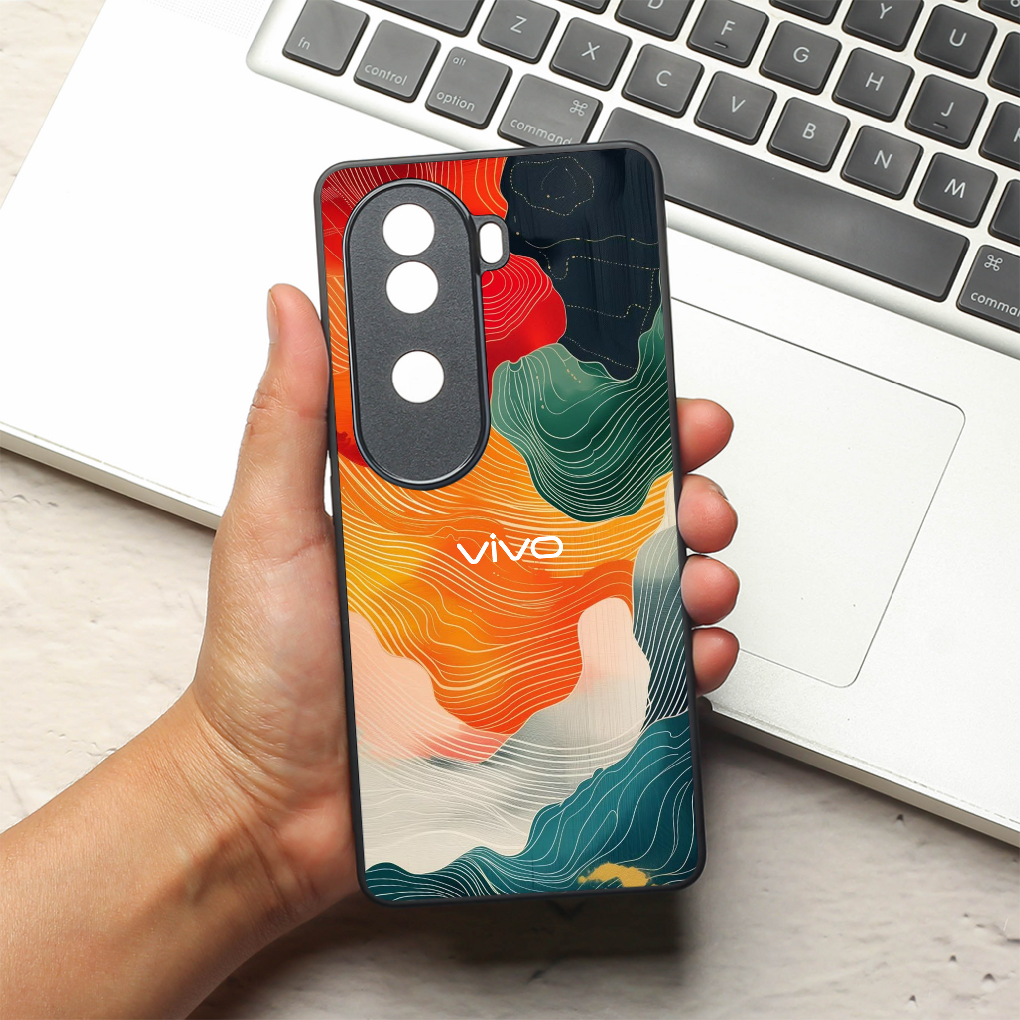 Cosmic Tides metal back case for Vivo V40e