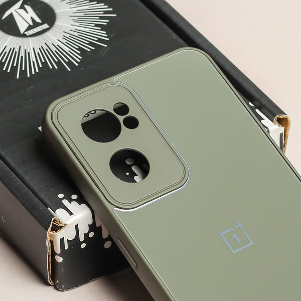 Olive Green camera Safe mirror case for Oneplus Nord CE 2