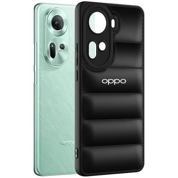 Black Puffon silicone case for Oppo Reno 11 5G