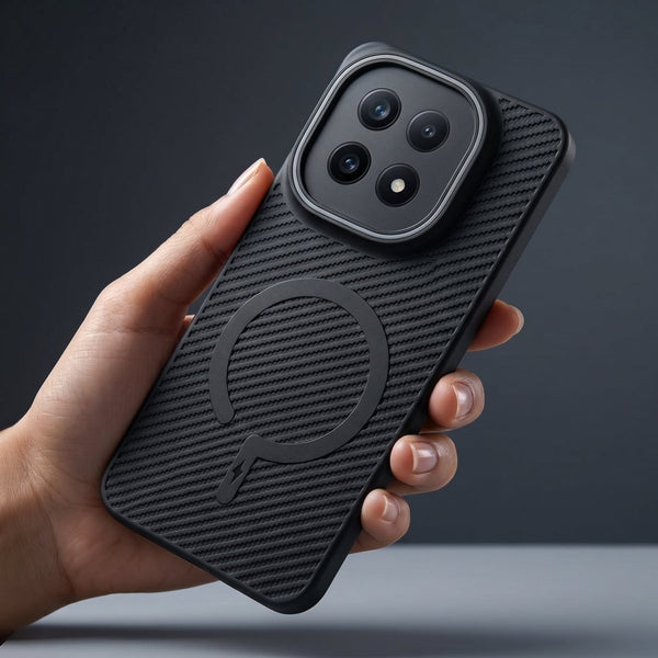 Gripon Black (Grey RING) Silicone Case for iQOO 15