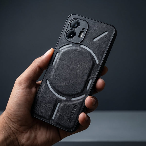 X-LEVEL Black  Leather Case for Nothing Phone 2